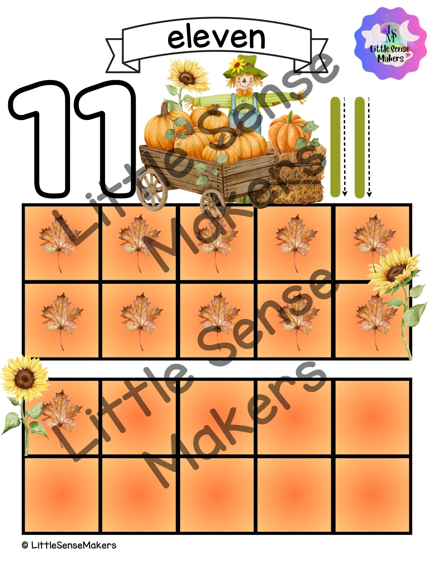 Pumpkin Patch | PlayDough Counting Mats 1-20 | Math Activity | Sensory Activity
