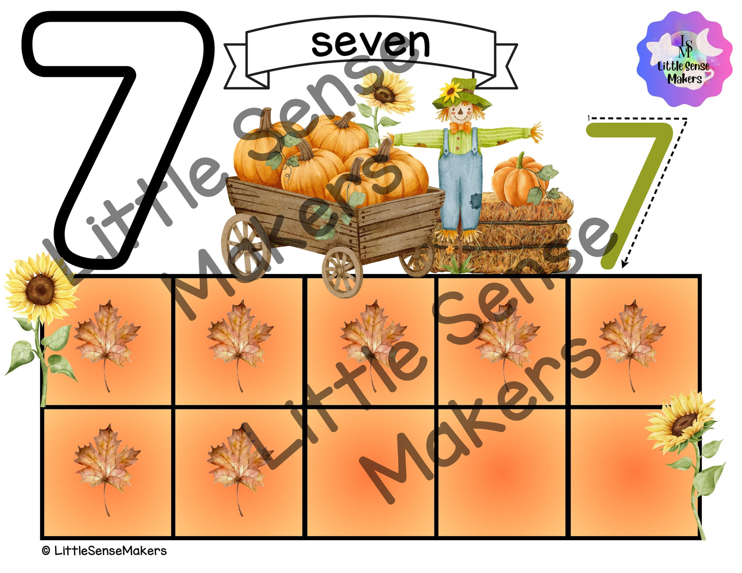 Pumpkin Patch | PlayDough Counting Mats 1-20 | Math Activity | Sensory Activity