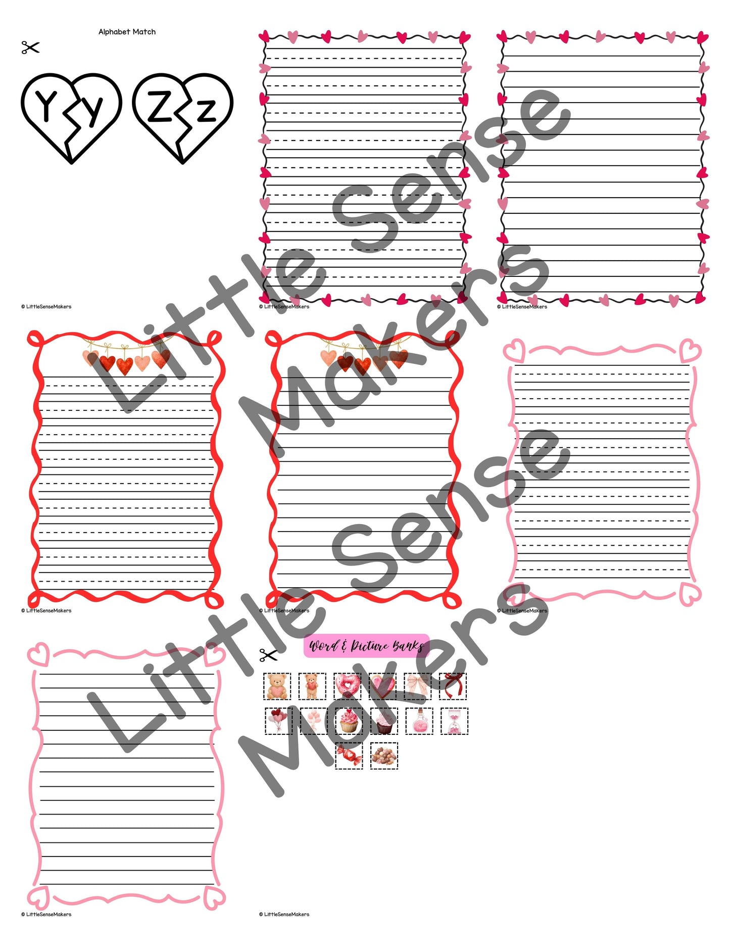 Valentine's Day Activities | Preschool | Early Math | Writing Practice | Centers
