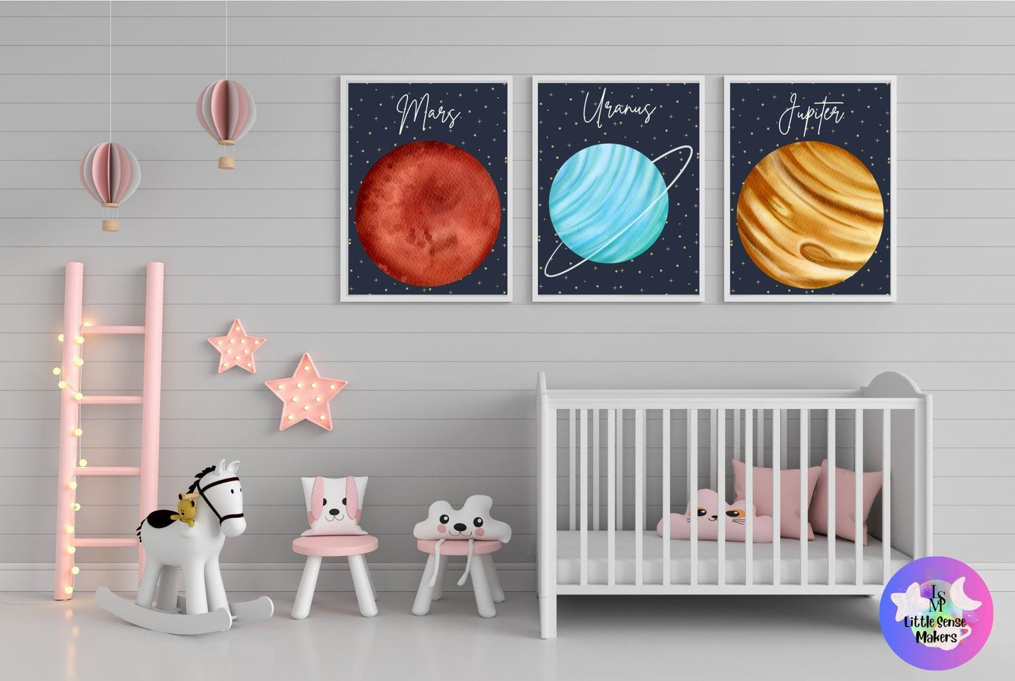 Solar System Prints: Sun, Moon, Planets Wall Art (Digital Download)