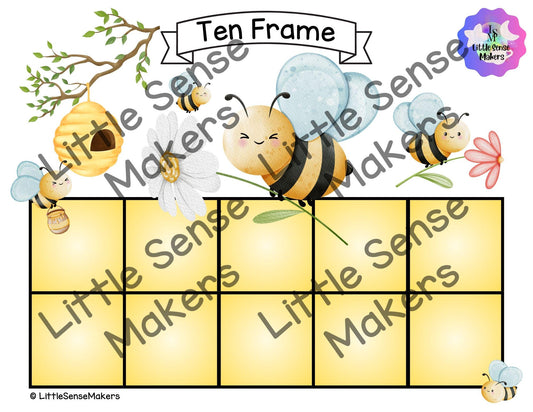 Honey Bee Counting Mats 1-20: Sensory Math Activity