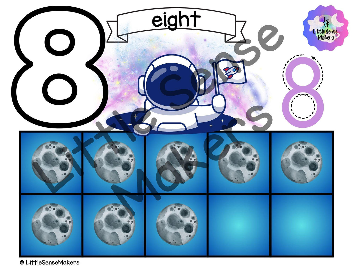 Astronaut | Space Themed | PlayDough Counting Mats 1-20 | Math Activity | Sensory Activity