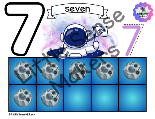 Astronaut | Space Themed | PlayDough Counting Mats 1-20 | Math Activity | Sensory Activity