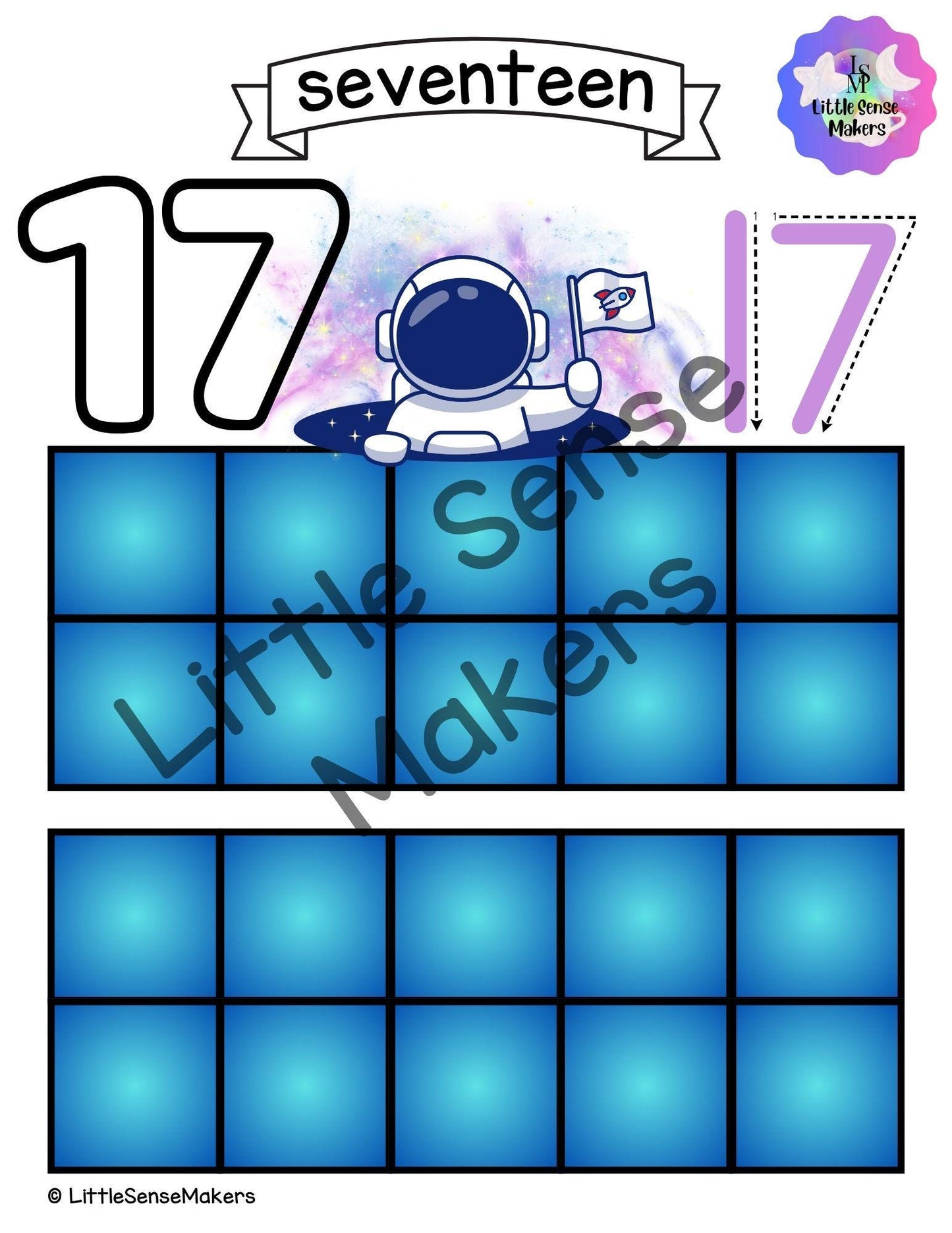 Astronaut | Space Themed | PlayDough Counting Mats 1-20 | Math Activity | Sensory Activity