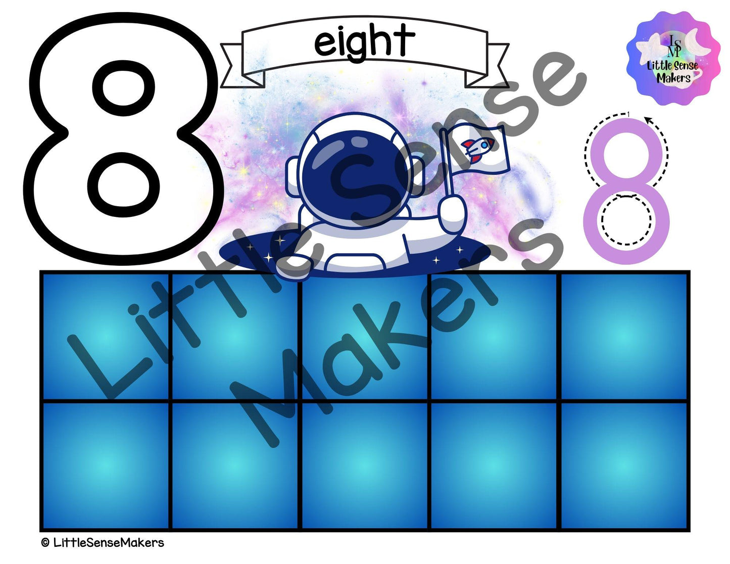 Astronaut | Space Themed | PlayDough Counting Mats 1-20 | Math Activity | Sensory Activity