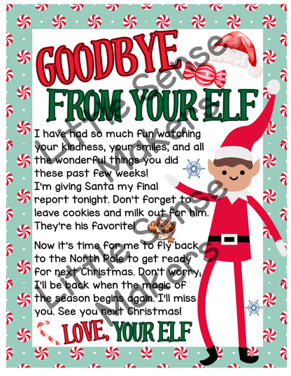 Elf on the Shelf Letters | Hello from your Elf | Goodbye from your Elf