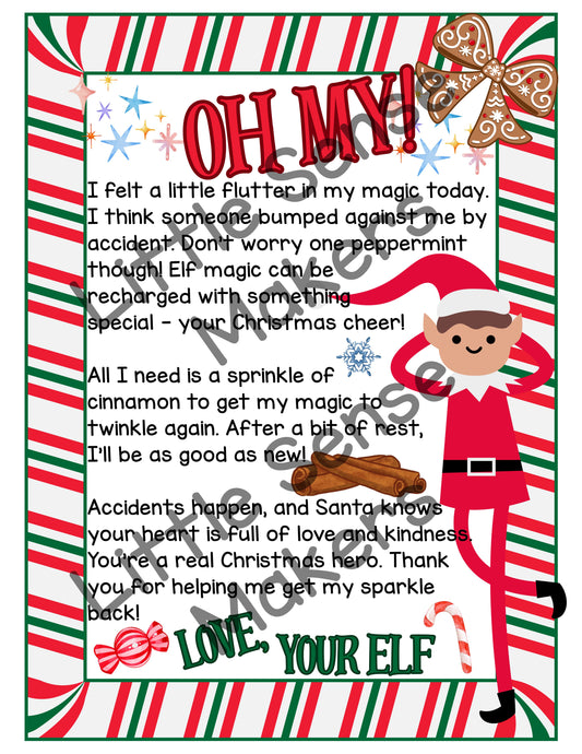 Elf on the Shelf Magic-Recovery Letters  | Elf Cinnamon Remedy | Elf Candy Cane Remedy | Elf Remedies