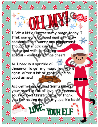 Elf on the Shelf Magic-Recovery Letters  | Elf Cinnamon Remedy | Elf Candy Cane Remedy | Elf Remedies