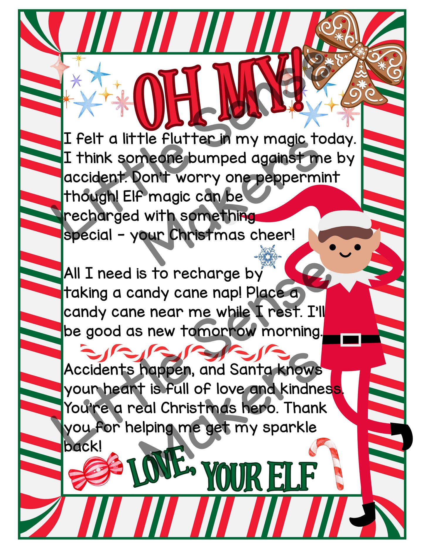 Elf on the Shelf Magic-Recovery Letters  | Elf Cinnamon Remedy | Elf Candy Cane Remedy | Elf Remedies