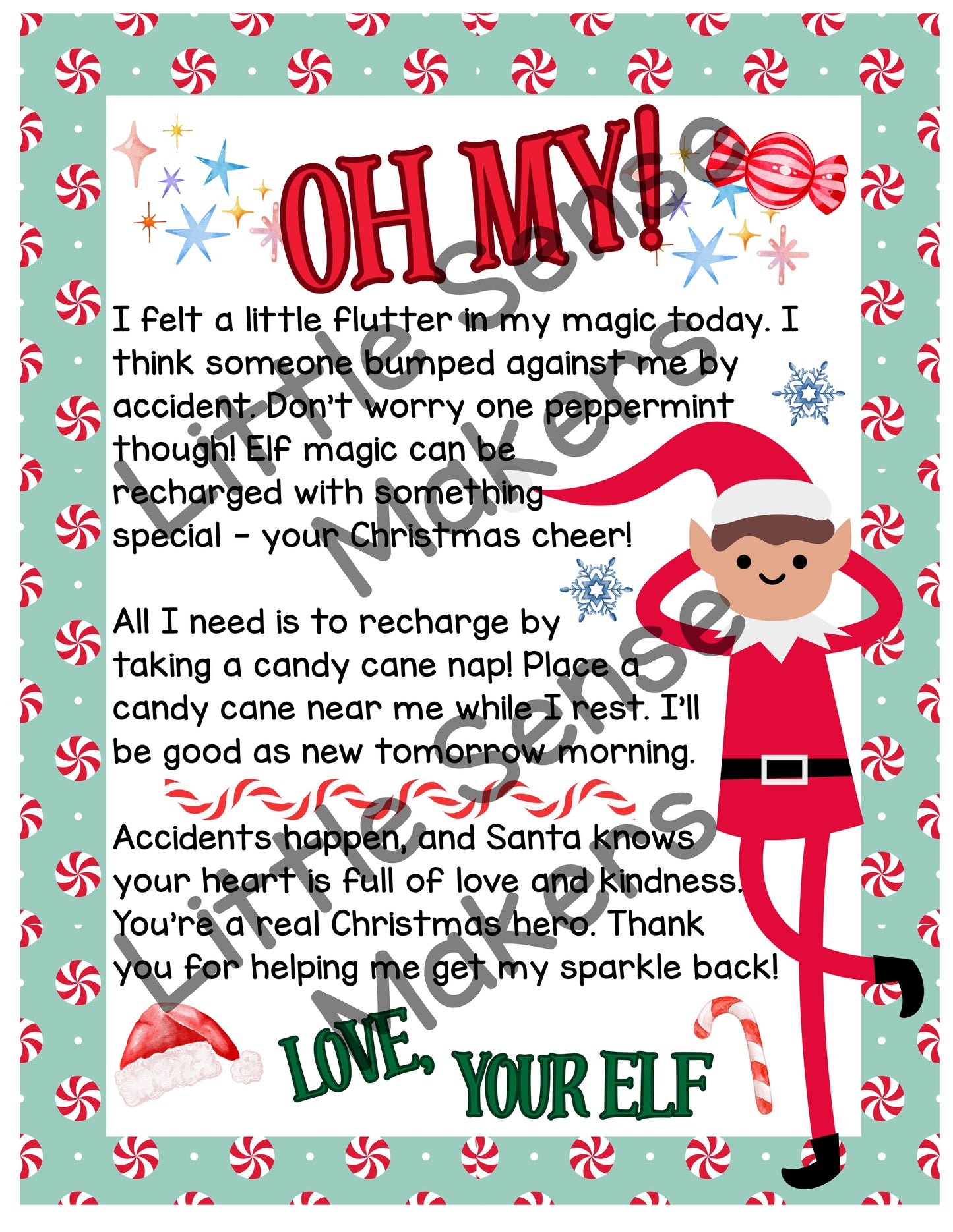 Elf on the Shelf Magic-Recovery Letters  | Elf Cinnamon Remedy | Elf Candy Cane Remedy | Elf Remedies