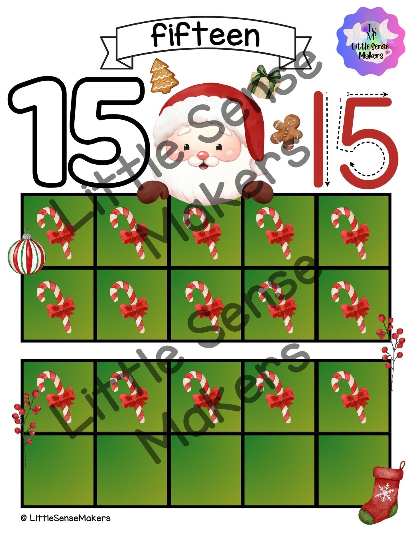 Santa Claus | Christmas | PlayDough Counting Mats 1-20 | Math Activity | Sensory Activity