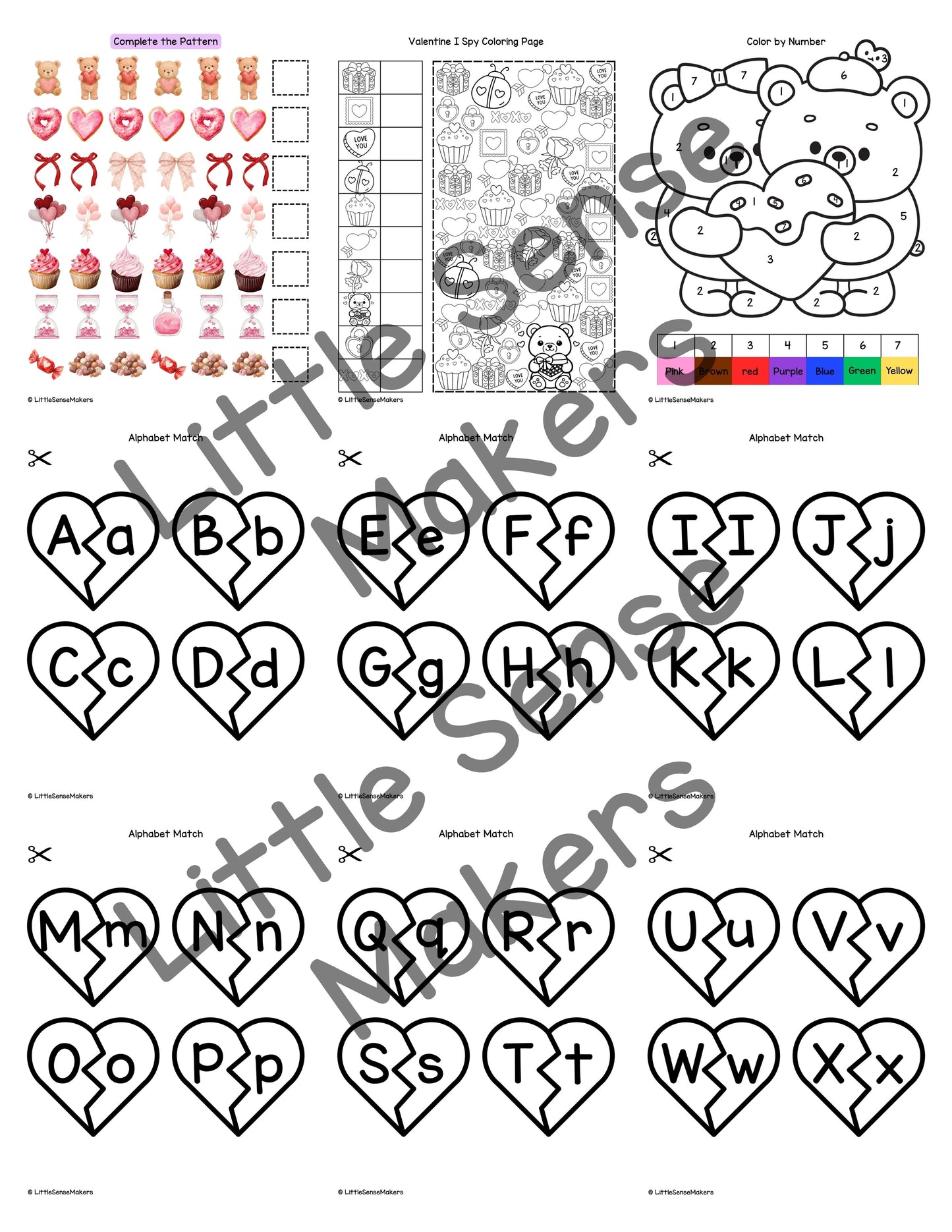 Valentine's Day Activities | Preschool | Early Math | Writing Practice | Centers