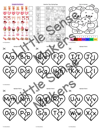 Valentine's Day Activities | Preschool | Early Math | Writing Practice | Centers