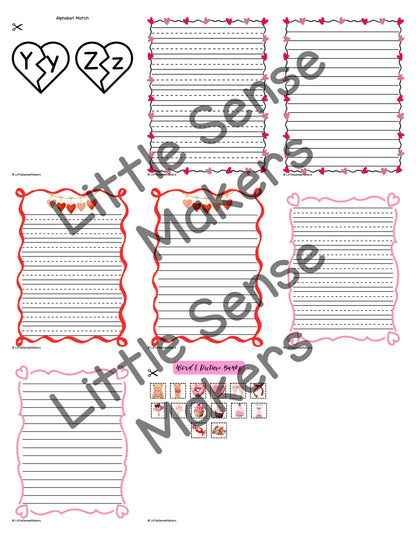 Valentine's Day Activities | Preschool | Early Math | Writing Practice | Centers
