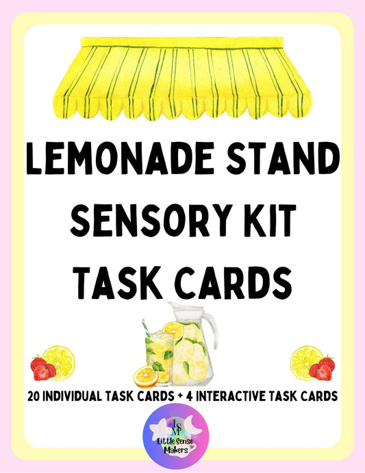 Lemonade Stand Sensory Kit Math Task Cards for Counting