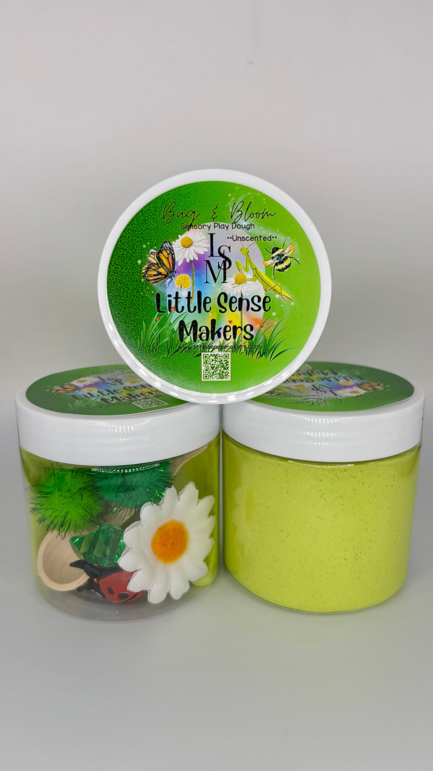 Bug and Bloom  Play Dough Jar | Garden Theme