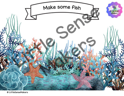 Ocean Themed Dough Mats | Play Dough Mats | Sensory Activity | 10 Play Dough Mats Ready for Instant Download