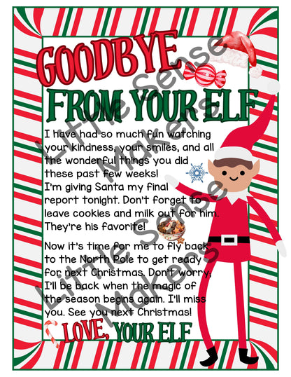Elf on the Shelf Letters | Hello from your Elf | Goodbye from your Elf