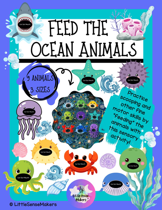 Feed the Ocean Animals | Sensory Bin Activity | Fine Motor Skills Activity
