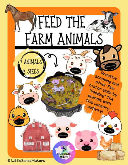 Feed the Farm Animals | Sensory Bin Activity | Fine Motor Skills Activity