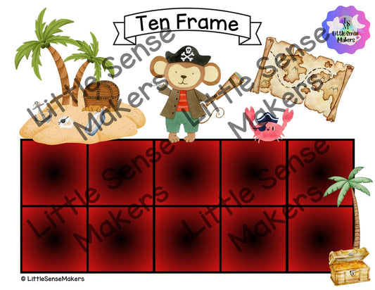Pirate | PlayDough Counting Mats 1-20 | Math Activity | Sensory Activity