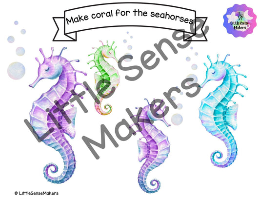 Ocean Themed Dough Mats | Play Dough Mats | Sensory Activity | 10 Play Dough Mats Ready for Instant Download