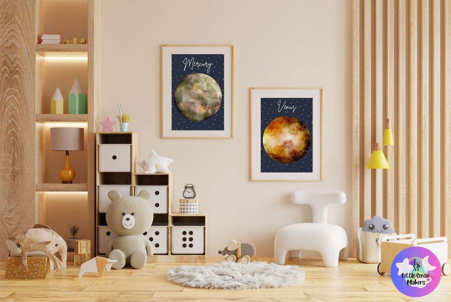 Solar System Prints: Sun, Moon, Planets Wall Art (Digital Download)